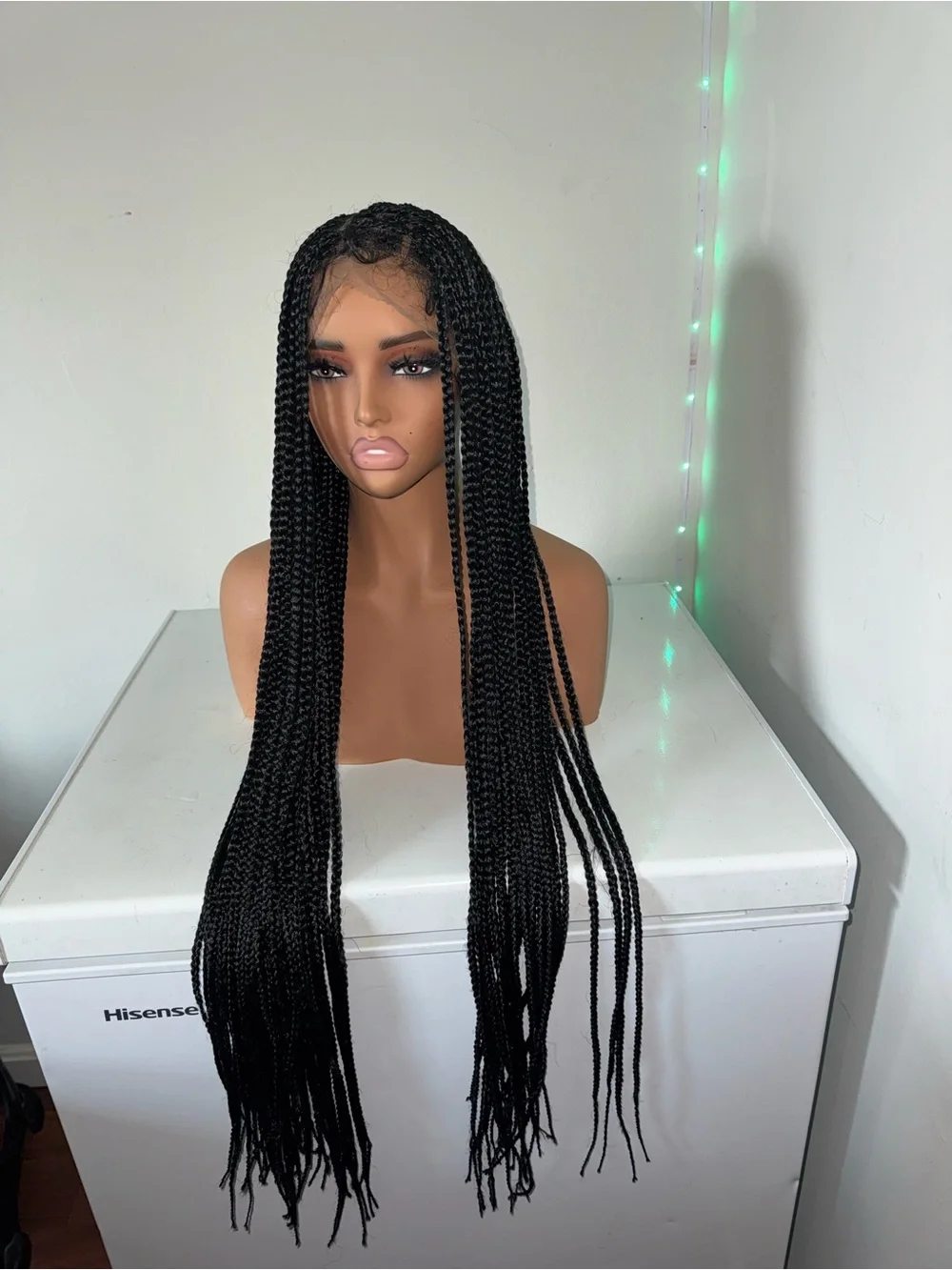 Black Lace Front Box Braid Wig with Baby Hairs - Women Hair